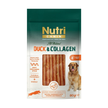 nutri canin ördekli  köpek ödül collagen 80gr