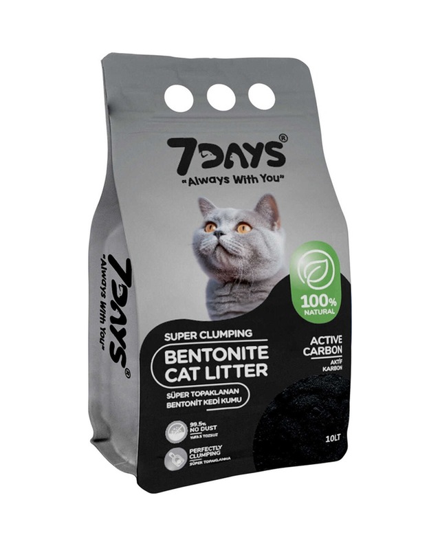 7Days Aktif Karbonlu Kedi Kumu 10Lt